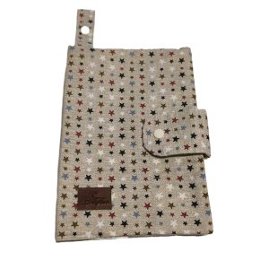 Pelustartó neszeszer/drapp csillagok 